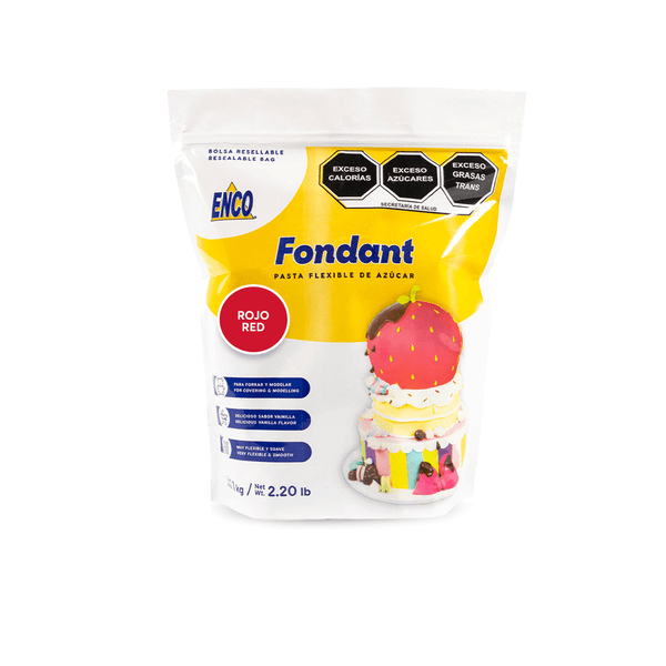 Fondant Rojo 3346 - Caja 1kg* - NTD INGREDIENTES MEXICO