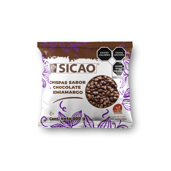 SICAO CHISPA SABOR CHOCOLATE SEMIAMARGO 500GR* - NTD INGREDIENTES MEXICO